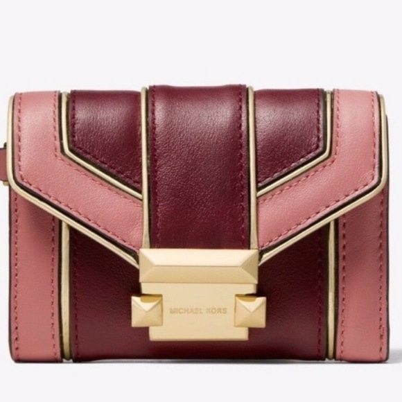 NWT MICHAEL KORS Whitney Oxblood Leather Wallet - Picture 4 of 13